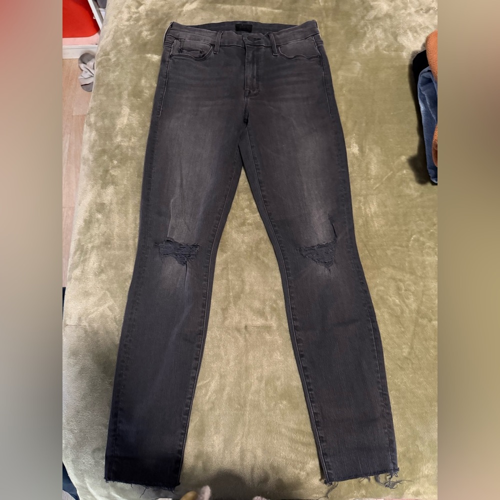 MOTHER THE LOOKER ANKLE FRAY JEANS - BURNING OUT LANTERNS Size 27 - Picture 5 of 11